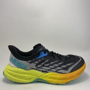 Hoka One One Speedgoat 5 Trail Run Shoes Mens Size 8.5 D Black/Evening Primrose